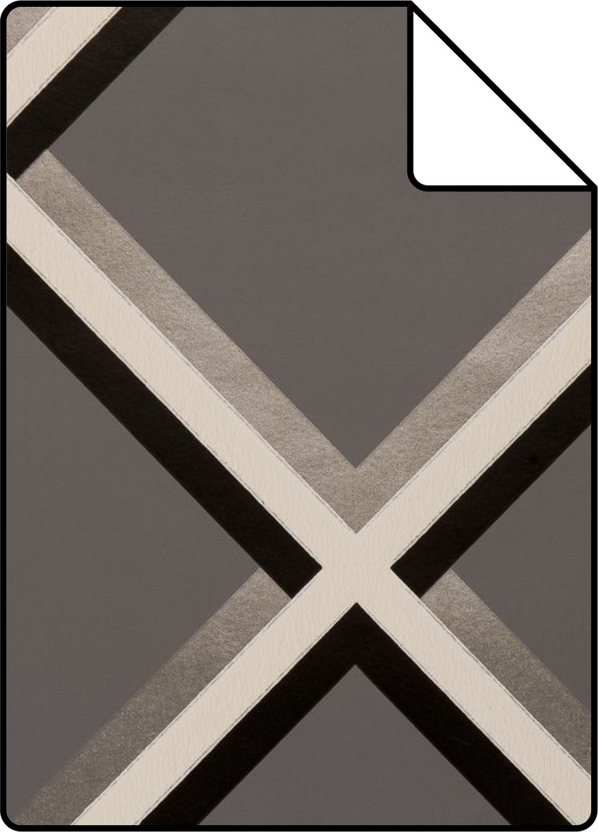 Proefstaal Origin Wallcoverings behang geometrische vormen bruin - 26.5 x 21 cm - 307131-S