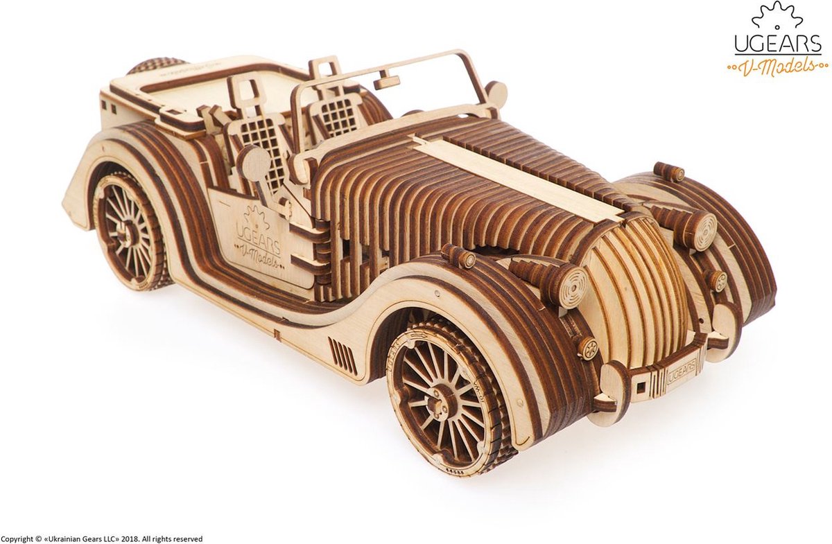 UGEARS Houten 3D Model - Roadster VM-01 — afbeelding 6