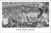 Walljar - ADO Den Haag supporters '87 - Zwart wit poster met lijst