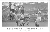 Walljar - Feyenoord - Fortuna '54 '67 - Zwart wit poster