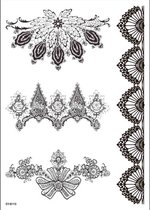 Grote sexy lace neptattoo FST158- Carnaval- Tijdelijke Tattoos - Nep Tatoeage- Tattoo sticker B115