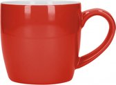 mok Globe 300 ml keramiek rood/wit