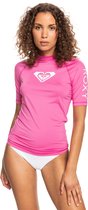 Roxy - UV Rashguard voor dames - Whole Hearted - Korte mouw - Pink Guava - maat XXL (44)