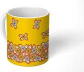 Mok - Koffiemok - Retro - Bloemen - Design - Pastel - Mokken - 350 ML - Beker - Koffiemokken - Theemok