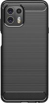 Cazy Motorola Edge 20 Lite hoesje - Rugged TPU Case - zwart