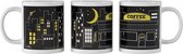 mok Coffeeshop Magic 355 ml keramiek wit