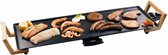 grillplaat XL 70 x 23 cm RVS zwart