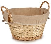 mandje 15 liter riet naturel/bruin