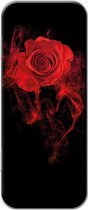 pennenblik Rose 18 x 7,5 cm aluminium zwart/rood