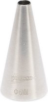spuitmond 5,5 x 0,9 cm RVS zilver