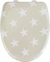 toiletbril Stella 37,5 x 44,5 cm crÃ¨me/wit