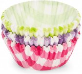 cupcakevormen 5 cm papier groen/paars/roze 90 stuks