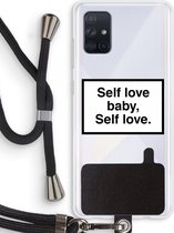 Case Company® - Samsung Galaxy A71 hoesje met Koord - Self love - Telefoonhoesje met Zwart Koord - Bescherming aan alle Kanten en Over de Schermrand
