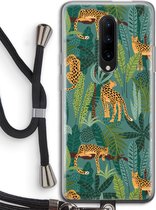 Case Company® - OnePlus 7 Pro hoesje met Koord - Luipaard 2 - Telefoonhoesje met Zwart Koord - Bescherming aan alle Kanten en Over de Schermrand