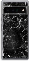 Case Company® - Google Pixel 6 Pro hoesje - Zwart Marmer - Soft Cover Telefoonhoesje - Bescherming aan alle Kanten en Schermrand