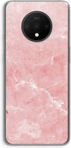 Case Company® - OnePlus 7T hoesje - Roze marmer - Soft Cover Telefoonhoesje - Bescherming aan alle Kanten en Schermrand