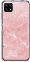 Case Company® - Samsung Galaxy A22 5G hoesje - Roze marmer - Soft Cover Telefoonhoesje - Bescherming aan alle Kanten en Schermrand