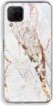 Case Company® - Huawei P40 Lite hoesje - Goud marmer - Soft Cover Telefoonhoesje - Bescherming aan alle Kanten en Schermrand