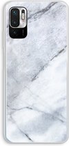 Case Company® - Xiaomi Redmi Note 10 5G hoesje - Witte marmer - Soft Cover Telefoonhoesje - Bescherming aan alle Kanten en Schermrand