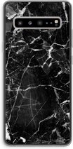 Case Company® - Samsung Galaxy S10 5G hoesje - Zwart Marmer - Soft Cover Telefoonhoesje - Bescherming aan alle Kanten en Schermrand