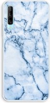 Case Company® - Huawei P Smart Pro hoesje - Blauw marmer - Soft Cover Telefoonhoesje - Bescherming aan alle Kanten en Schermrand