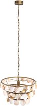 PTMD Jalinn Ronde Hanglamp - H140,5 x Ø52 cm - Metaal - Goud