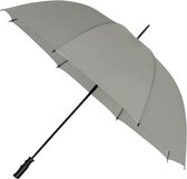 golfparaplu windproof 125 cm polyester lichtgrijs