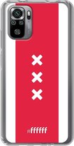 6F hoesje - geschikt voor Xiaomi Redmi Note 10S -  Transparant TPU Case - AFC Ajax Amsterdam1 #ffffff