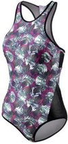 badpak BEactive B-cup dames√Ç polyester zwart/paars maat 44