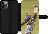 Bookcase Geschikt voor iPhone 11 Pro Max telefoonhoesje - Vogels - Tak - Portret - Met vakjes - Wallet case met magneetsluiting