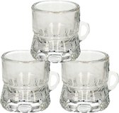 Set van 6x stuks shotglas vorm bierpul glaasje/glas met handvat van 2cl - Feestjes/verjaardag - Oktoberfest