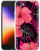 iPhone SE 2022 Hoesje Tropical Flowers - Designed by Cazy