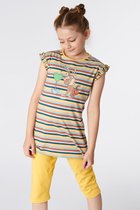 Woody pyjama meisjes - mandril - geel - 221-1-BAB-S/929 - maat 152
