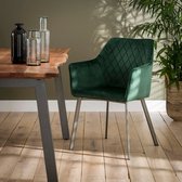 Meer Design Eetkamerstoel Ohio Green Velvet