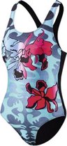 badpak BEactive dames polyester/elastaan zwart/blauw mt 40