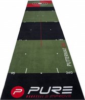 golfputting mat 65 x 300 cm kunstgras groen/zwart