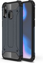 Mobigear Hoesje geschikt voor Samsung Galaxy A40 Telefoonhoesje Hardcase | Mobigear Outdoor Backcover Shockproof | Schokbestendig Galaxy A40 Telefoonhoesje | Anti Shock Proof - Marineblauw