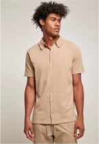 Urban Classics Overhemd -XS- Knitted shirt Beige