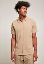 Urban Classics Overhemd -M- Knitted shirt Beige