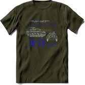 M18 Hellcat leger T-Shirt | Unisex Army Tank Kleding | Dames / Heren Tanks ww2 shirt | Blueprint | Grappig bouwpakket Cadeau - Leger Groen - XL