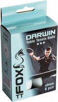 tafeltennisballen Darwin 3 Star 40 mm wit 6 stuks