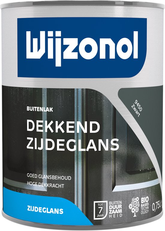Blik Wijzonol buitenlak dekkende zijdeglans 9450 Zwart.