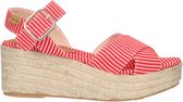 Toni Pons Clara-SM Dames Espadrilles Vermell | Rood | Textiel | Maat 39 | CLARASMvermell