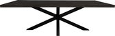 Eetkamertafel zwart | denver | rechthoek | mangohout | 300 x 100 x 76(h) cm
