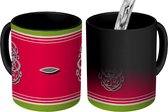 Magische Mok - Foto op Warmte Mokken - Koffiemok - Patronen - Design - Rood - Magic Mok - Beker - 350 ML - Theemok