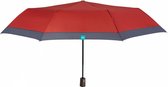 paraplu automatisch dames 96 cm microvezel rood/grijs