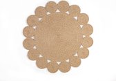 Vloerkleed jute ringen rond 120cm