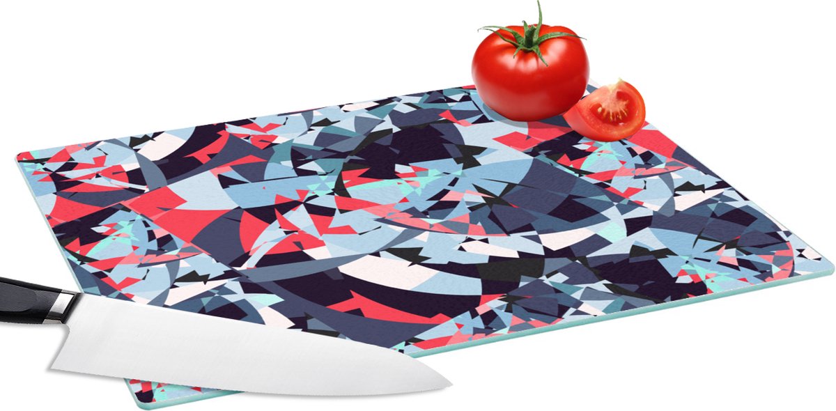 Glazen Snijplank - 39x28 - Patroon - Abstract - Versiering - Snijplanken Glas