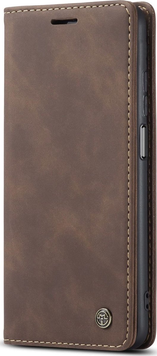 Caseme Telefoonhoesje geschikt voor Xiaomi Mi 10T Pro Hoesje | Caseme 013 Bookcase Portemonnee | Pasjeshouder voor 2 Pasjes | Telefoonhoesje voor Pinpas / OV Kaart / Rijbewijs - Bruin