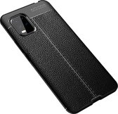 Mobigear Hoesje geschikt voor Xiaomi Mi 10 Lite Telefoonhoesje Flexibel TPU | Mobigear Luxury Backcover | Mi 10 Lite Case | Back Cover - Zwart